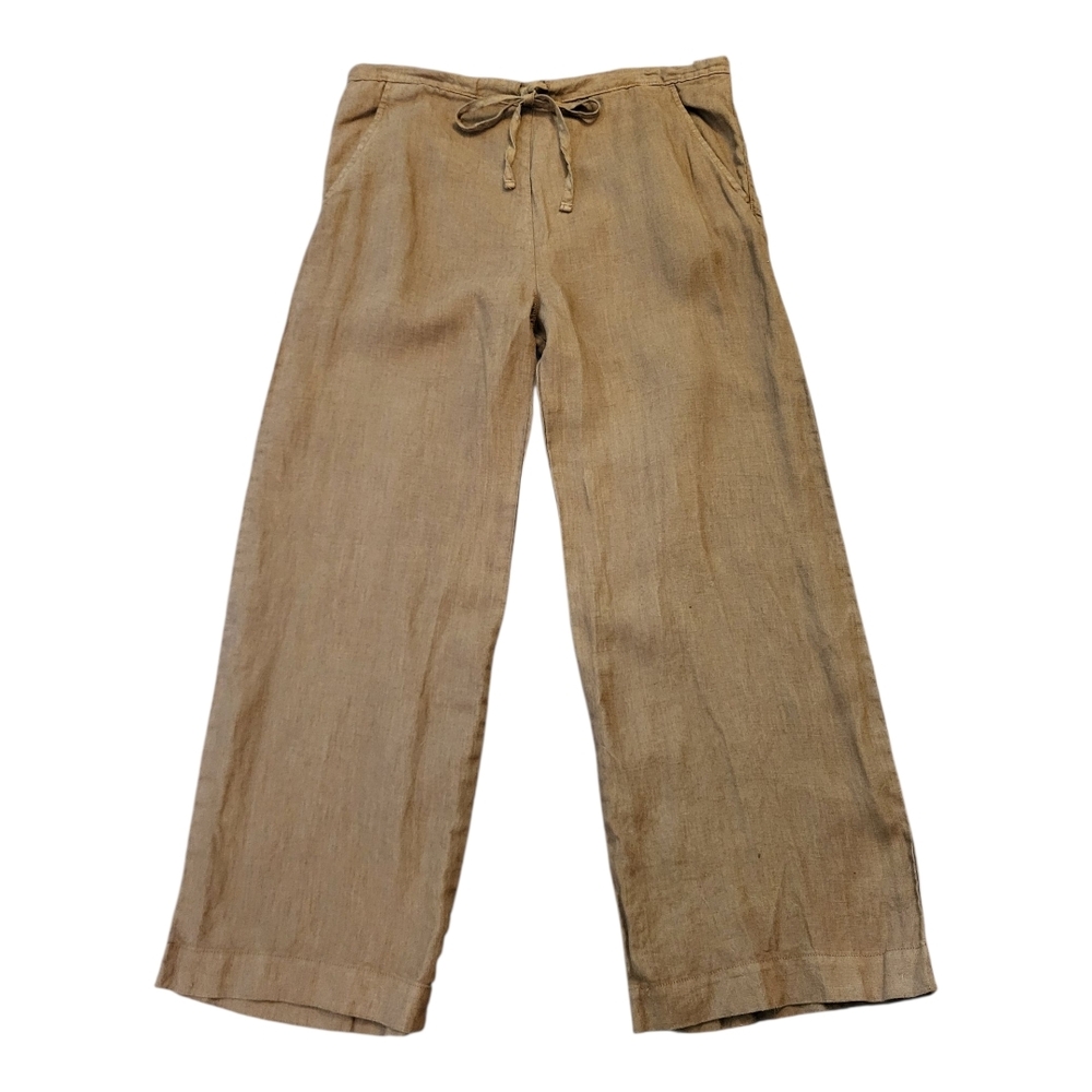 Prairie Underground Tan Linen Wide-Leg Pants - Size S